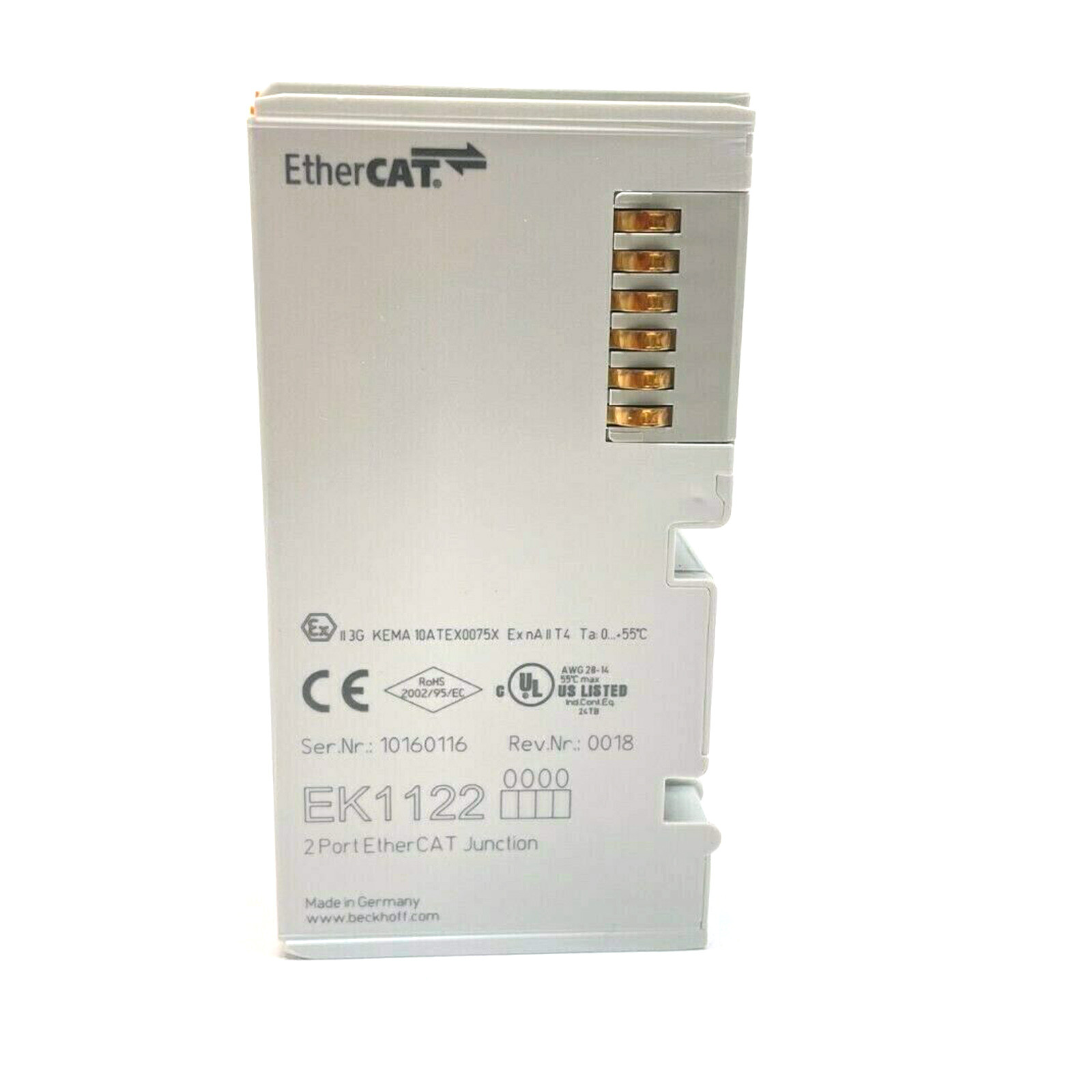 New In Box BECKHOFF EK1122 2-port EtherCAT Junction
