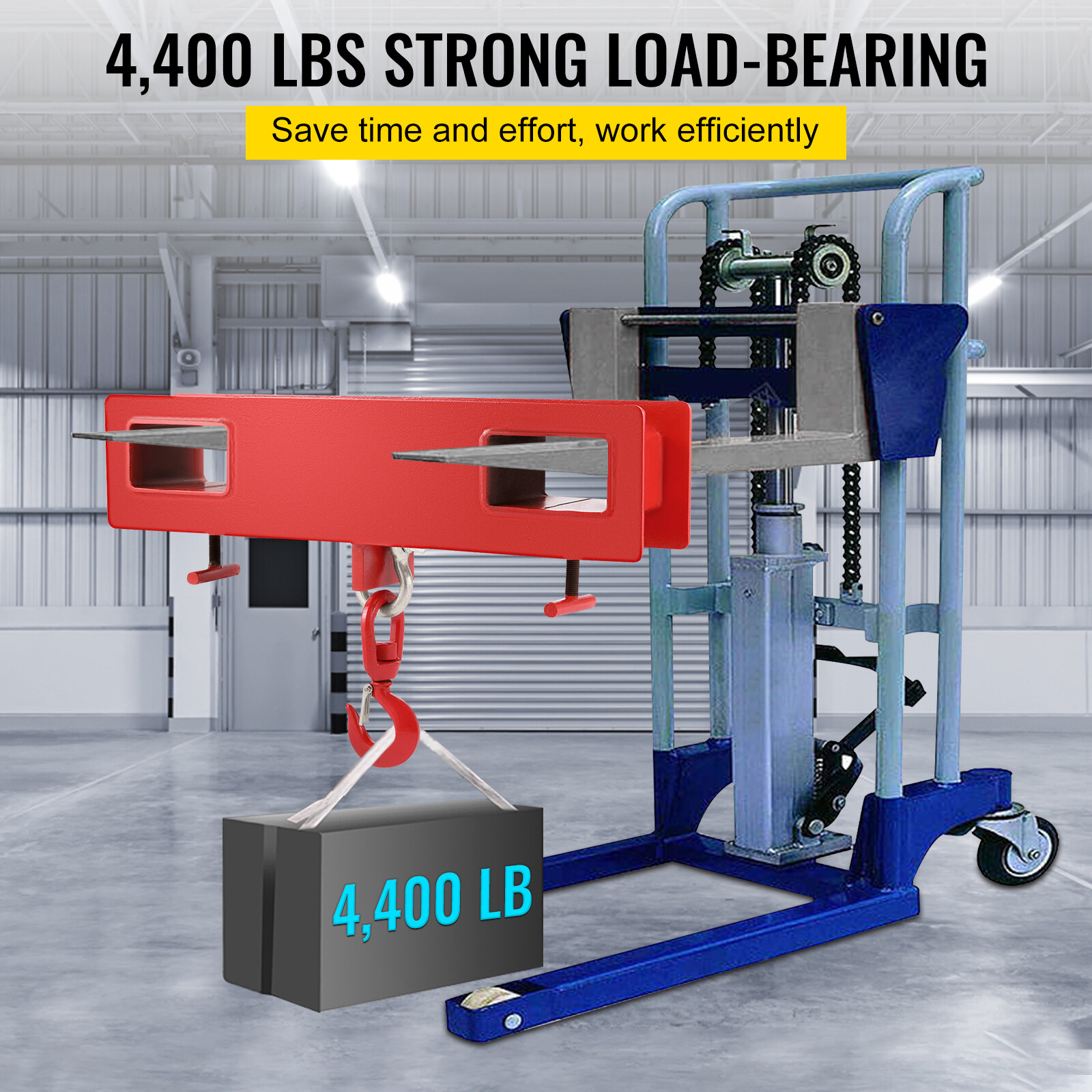 VEVOR Forklift Lifting Hook Lifting Hoist Crane Hook 4400 lbs Adjustable
