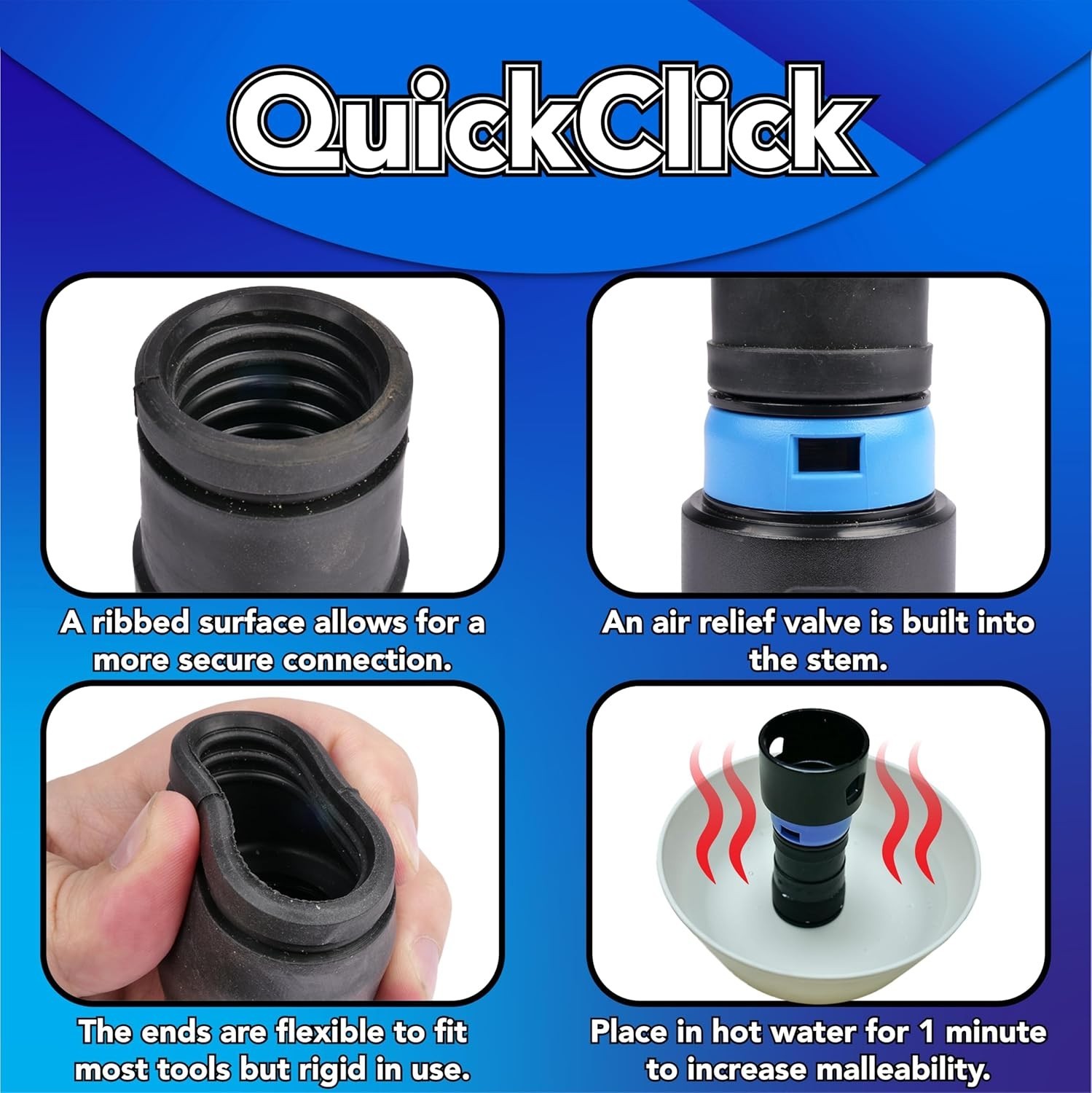 Quick Click Expanded Multi-Brand Power Tool Adapter Set for Dust Collection