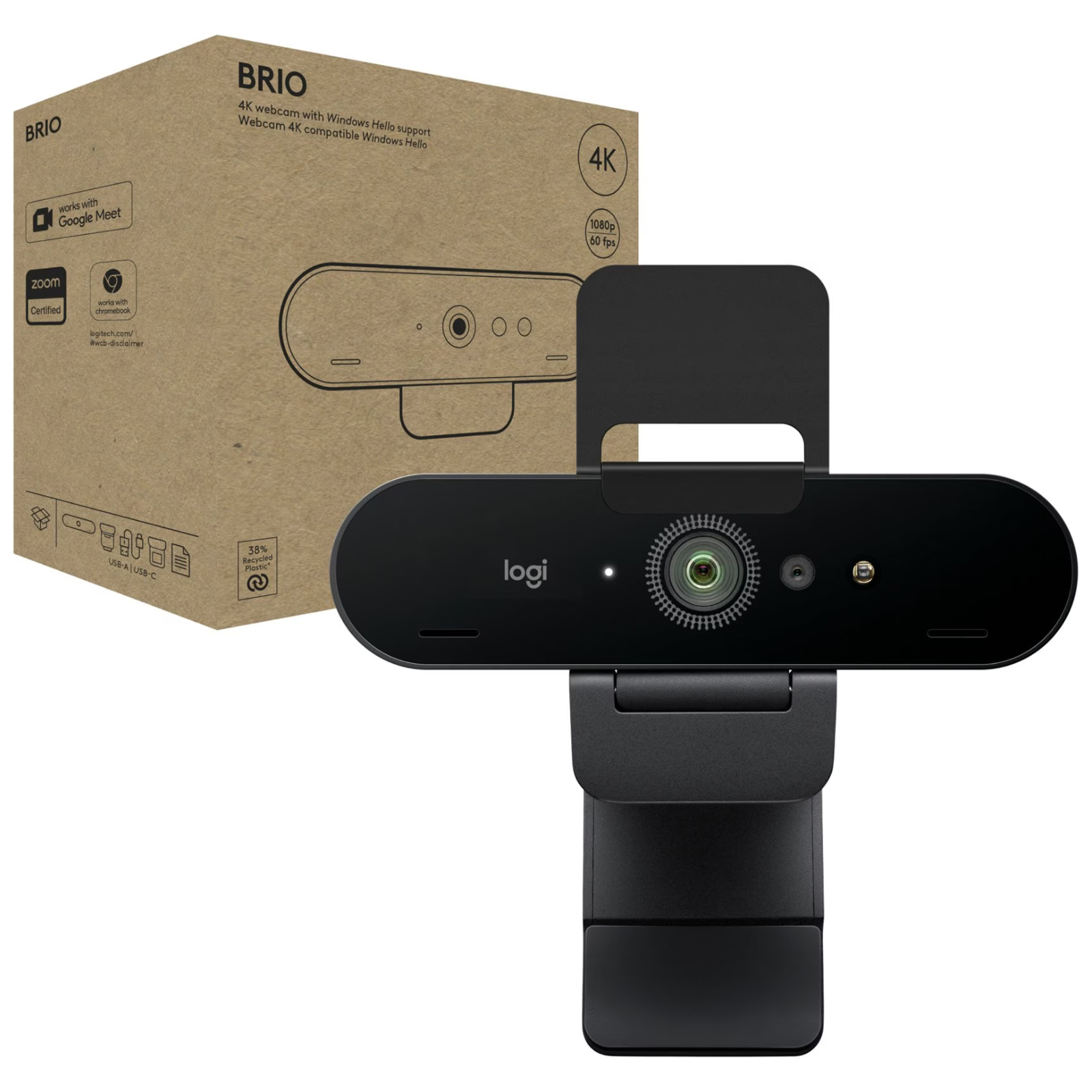 Logitech Brio 4K Webcam USB HD Pro Web Camera HDR Ultra Video for PC 960-001105