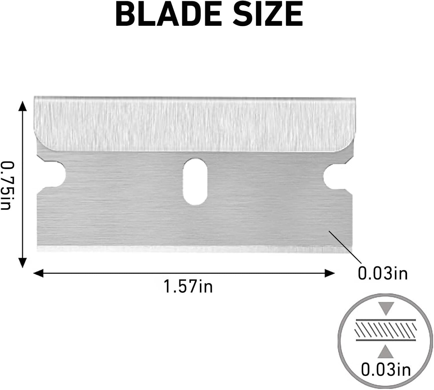 Headley Tools 100 Pack Single Edge Razor Blades for Scrapers & Paint Removal