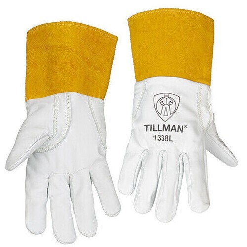 Tillman 1338 Goatskin Leather TIG Durable Welding Fabrication Gloves  4" Cuff