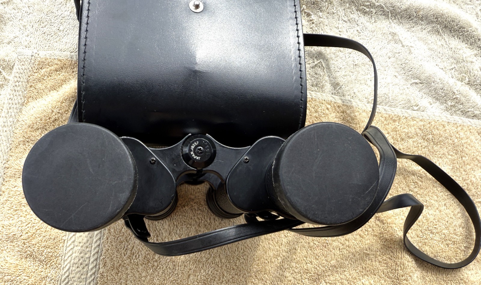 VINTAGE J.C. PENNY 7/35 MODEL NO. 0119 BINOCULARS IN ORIGINAL CASE & LENS PROTEC