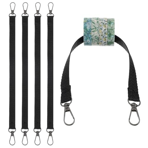 4 Pack Electrical Tape Holders - Tool Belt Accessories - Black Polyester Tape