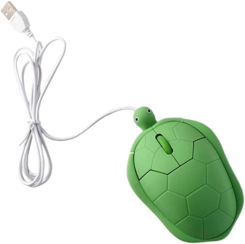 Cute Turtle Shape USB Wired Corded Mouse,1200Dpi 3 Buttons USB Plug N Play Wi...