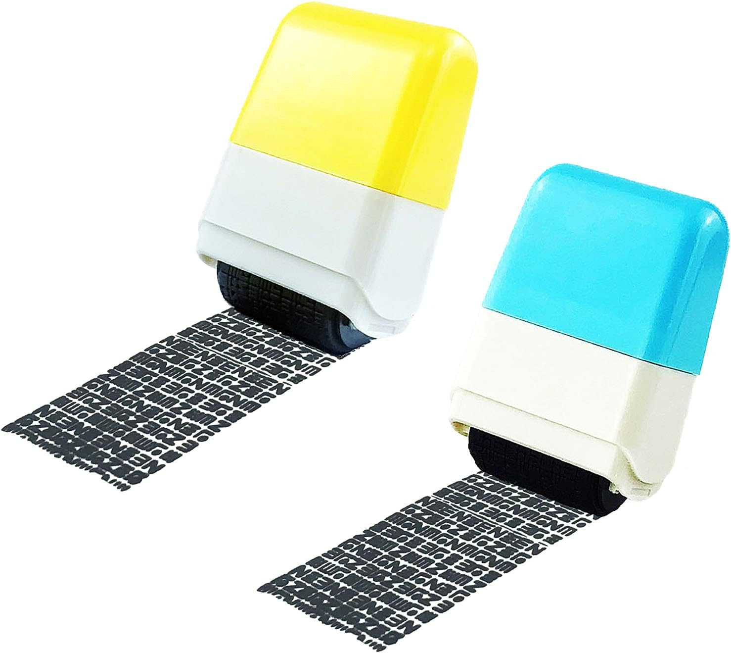 2Pcs Identity Protection Roller Stamps Identity Prevention Theft Stamp Wide Roll