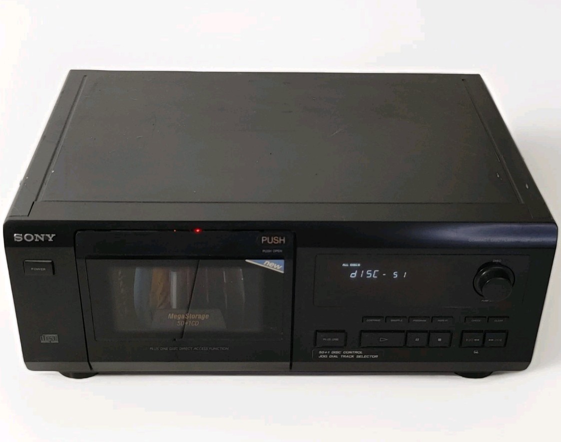Sony CDP-CX50 50 Disc CD Changer Player Tested Working Carousel No Remote