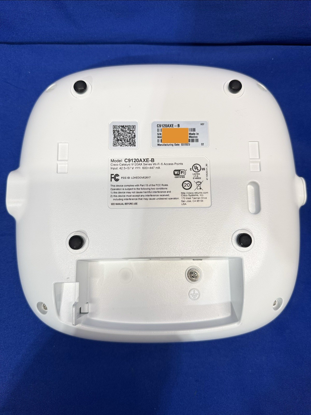 Cisco Catalyst C9120AXE-B Wi-Fi 6 Wireless Access Point - No Antenna - Read