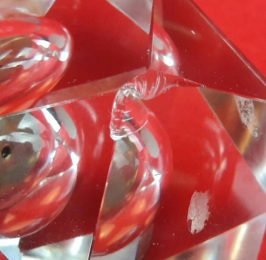 Beautiful Heavy Estate Find Imported Crystal Hand Cut and Polished Lighter