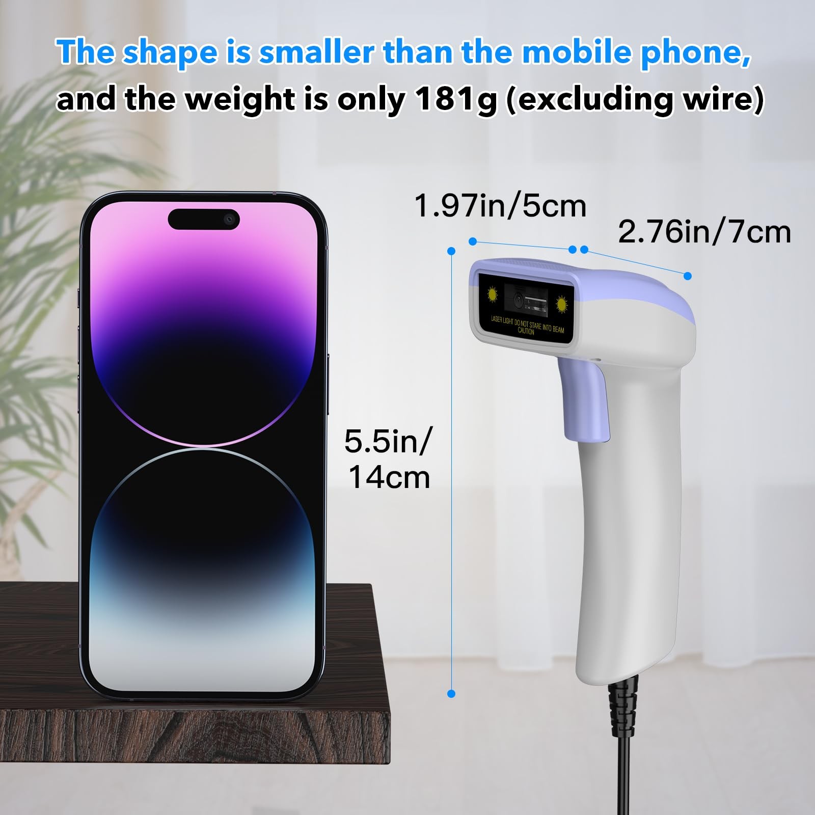 USB 1D Barcode Scanner Handheld Wired CCD Laser Reader Screen Scan UPC POS