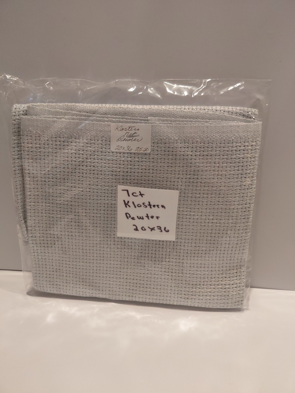 Klostern 7 count 20" X 36" Pewter