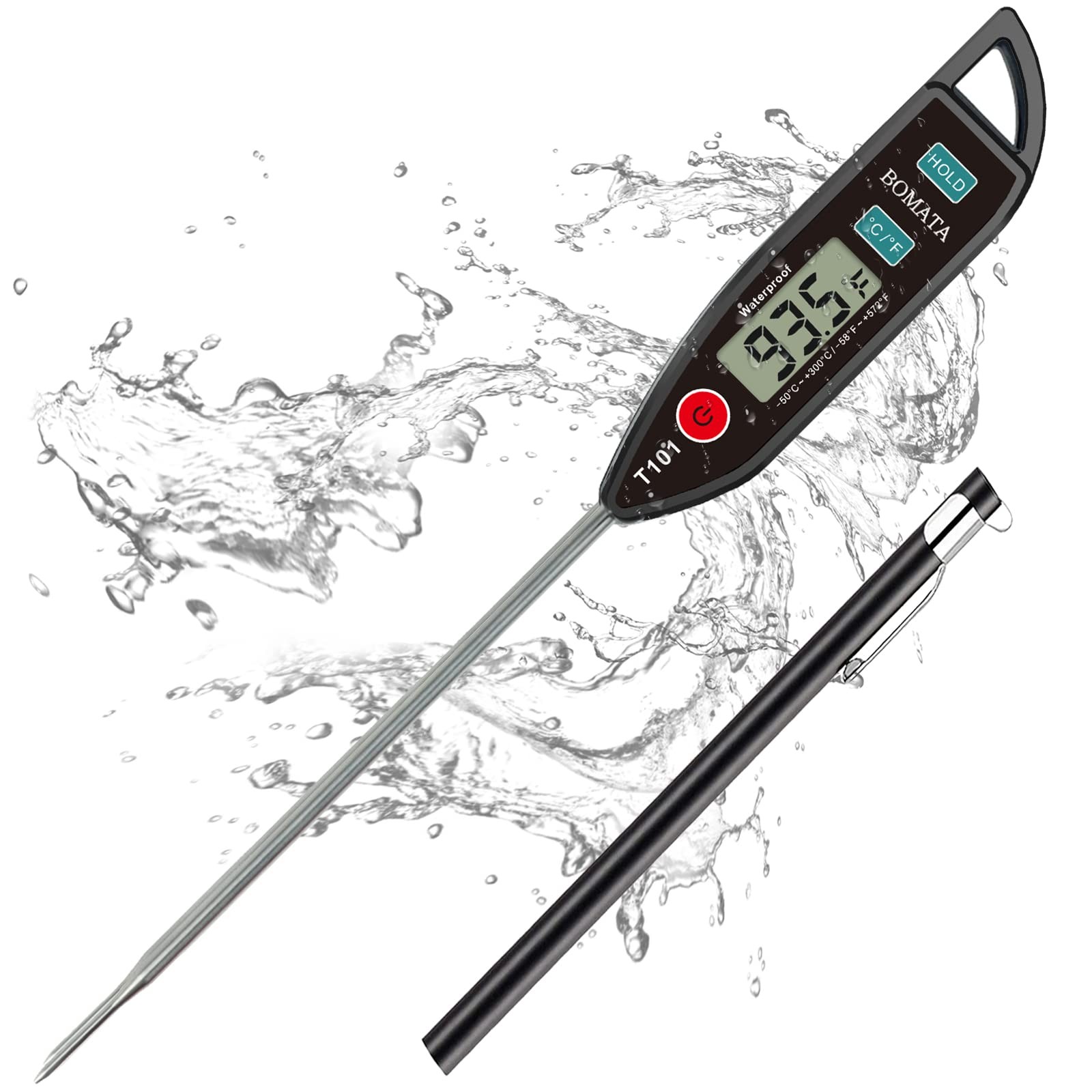 BOMATA Digital Water Thermometer for Water, Liquid, Candle and Cooking. Insta...