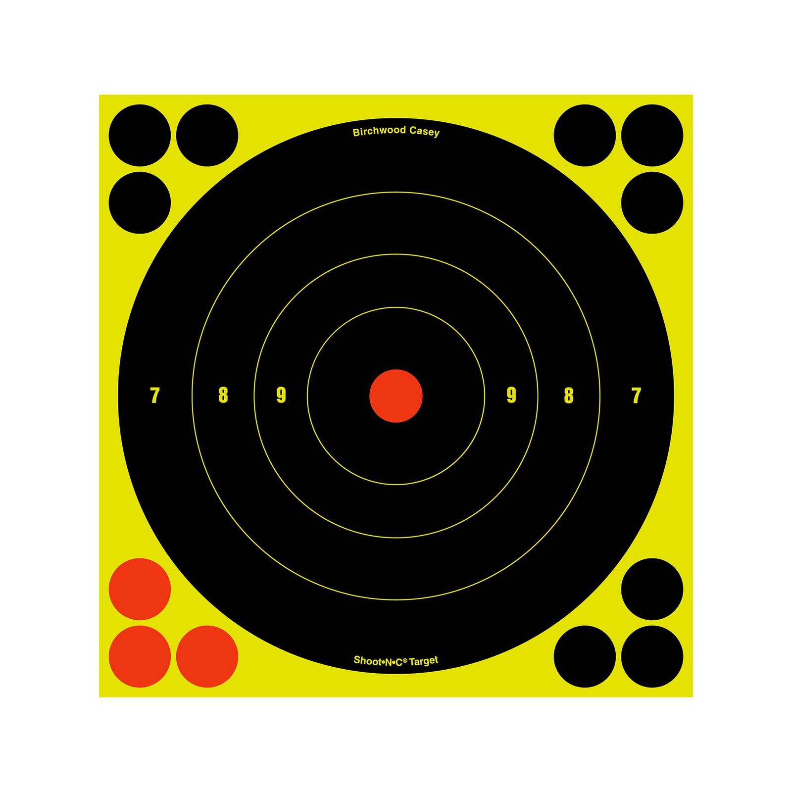 Birchwood Casey Shoot-N-C Bullseye Targets 8 Inch Round Reactive 6 Pack