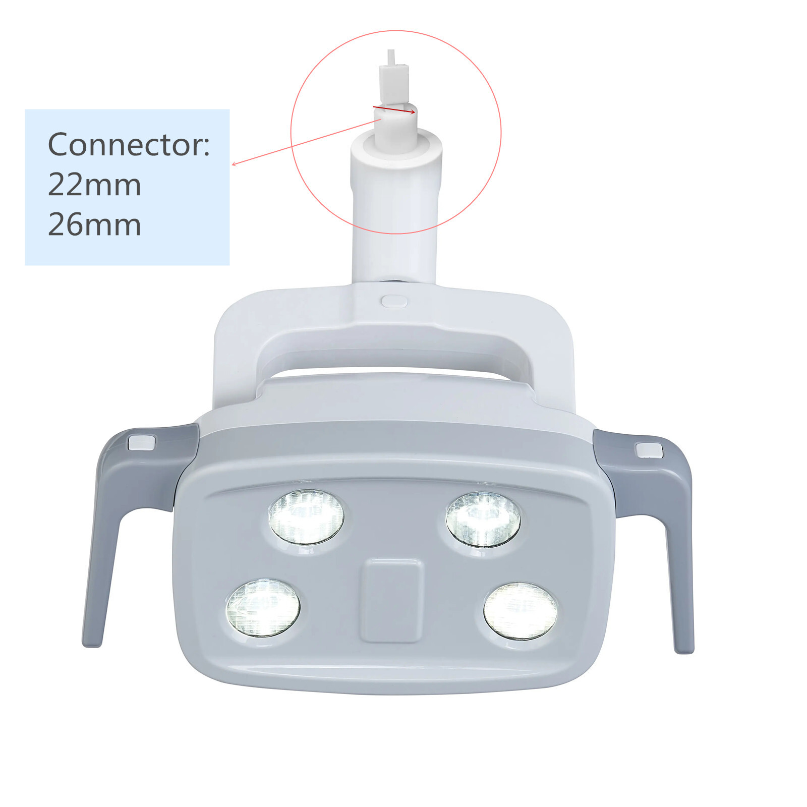 22/26mm Dental Chair Shadowless Operating Light 4 LEDs Induction LED Oral Lamp