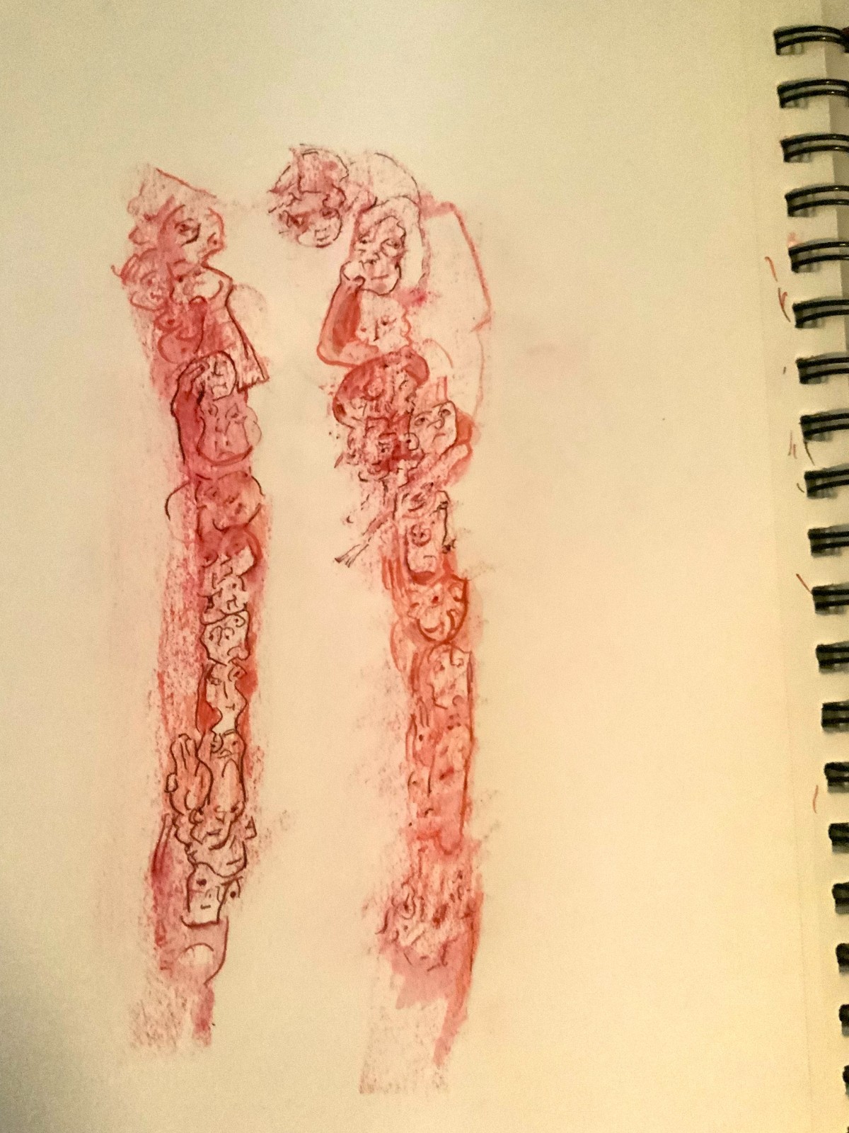 Untitled Watercolor/Ink piece by SB (signed)
