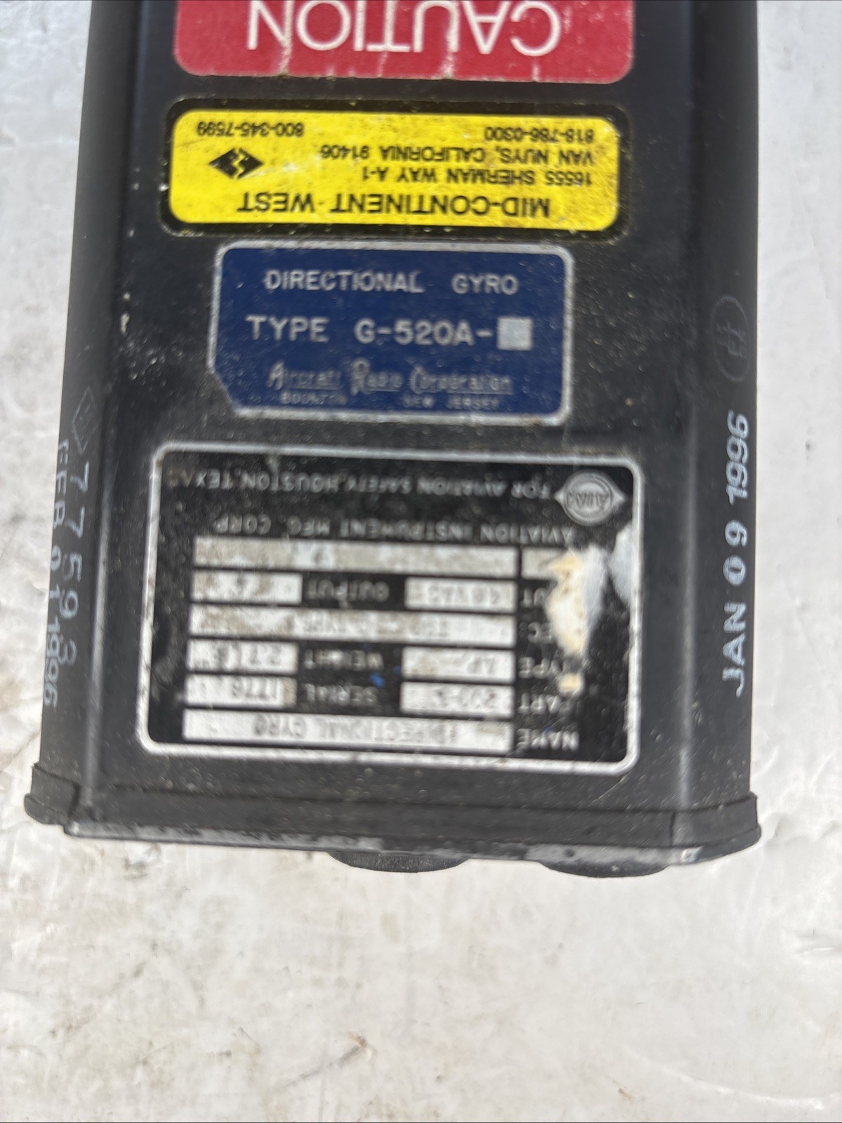 Aviation Instruments Directional Auto Pilot Gyro Pn 200-3