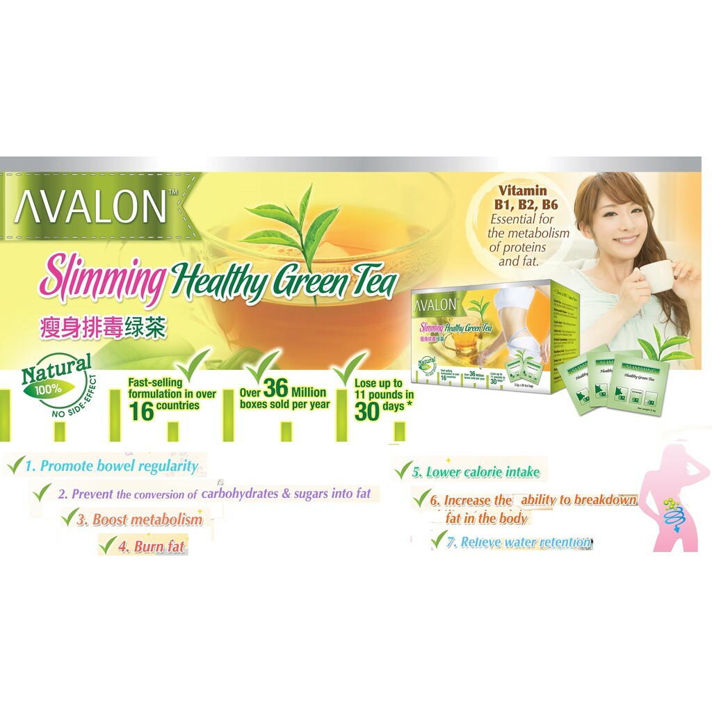 40's Healthy Green Tea 20s'X 2 AVALON Slimming Healthy Green Tea Fast Ship