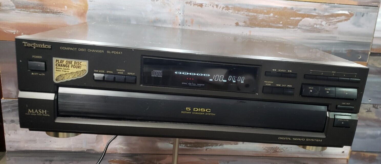 Technics SL-PD647 5 Disc CD Changer Player MASH  *FULLY SERVICED *