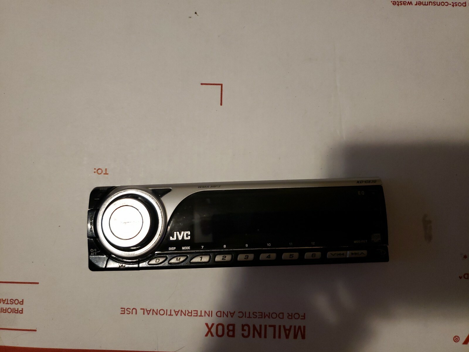 JVC KD-G830 Faceplate Only- Tested