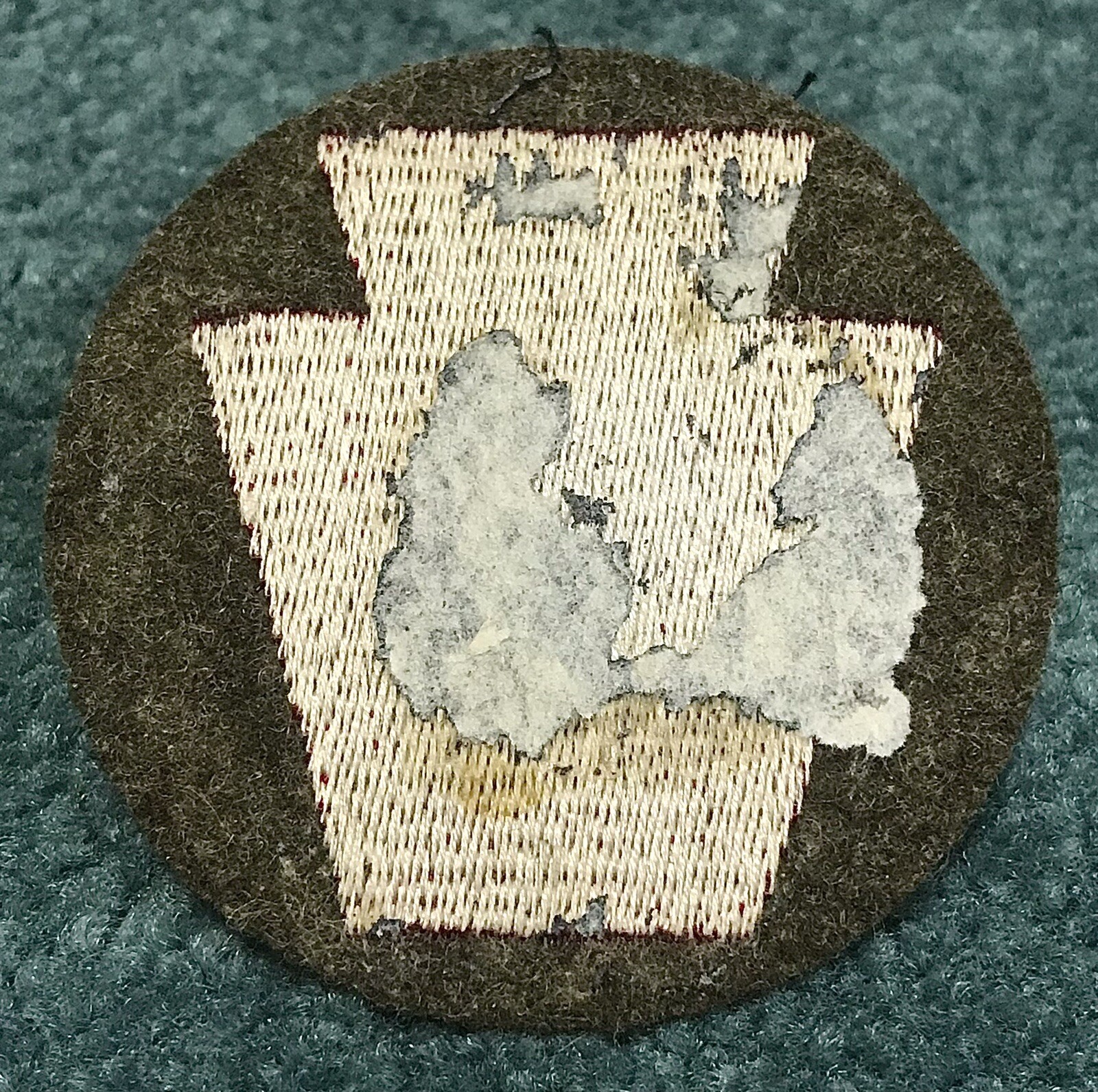 Original Early WWII 28th Infantry Patch On Wool