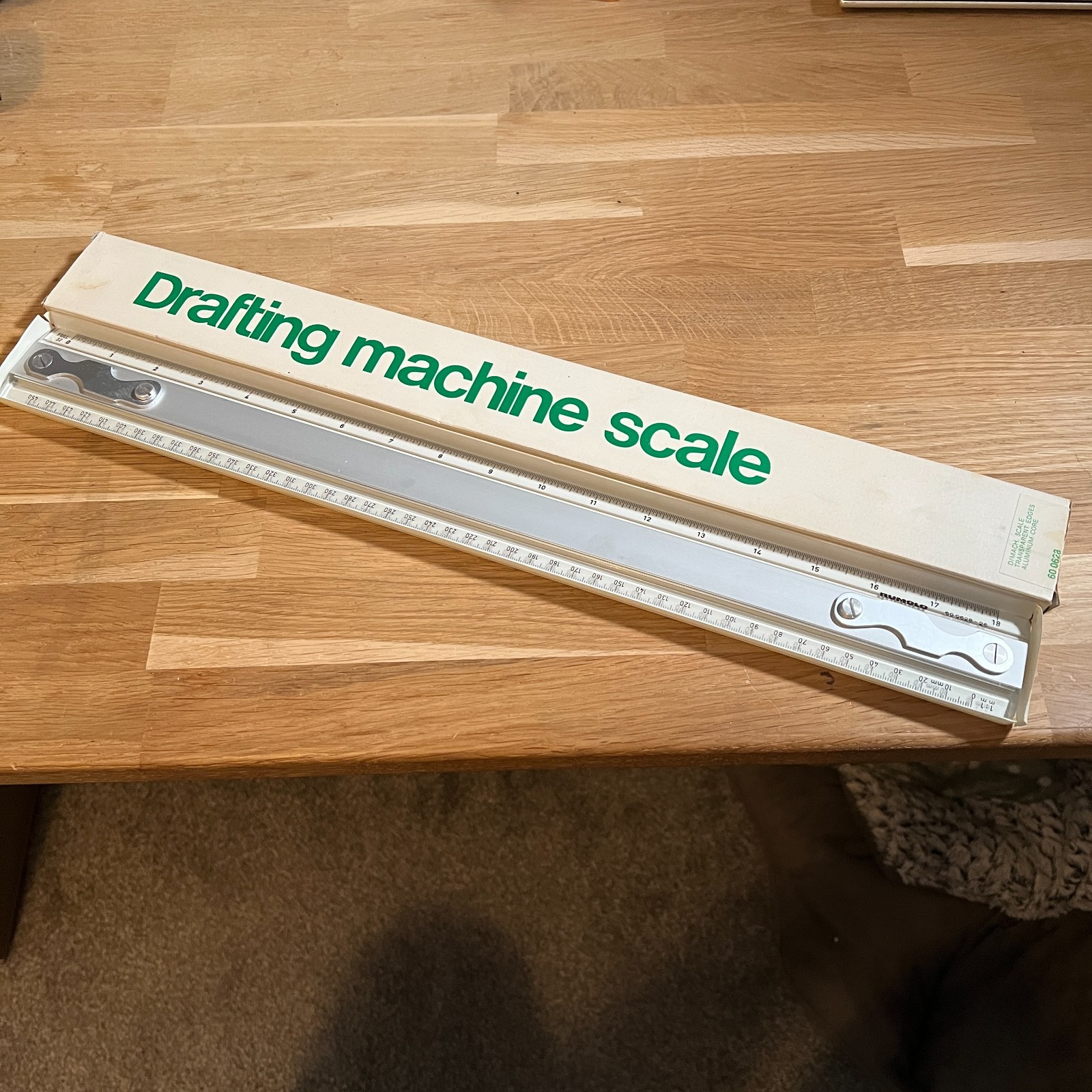 Rumold 18" Drafting machine scale 60 0623 Style 26 rule
