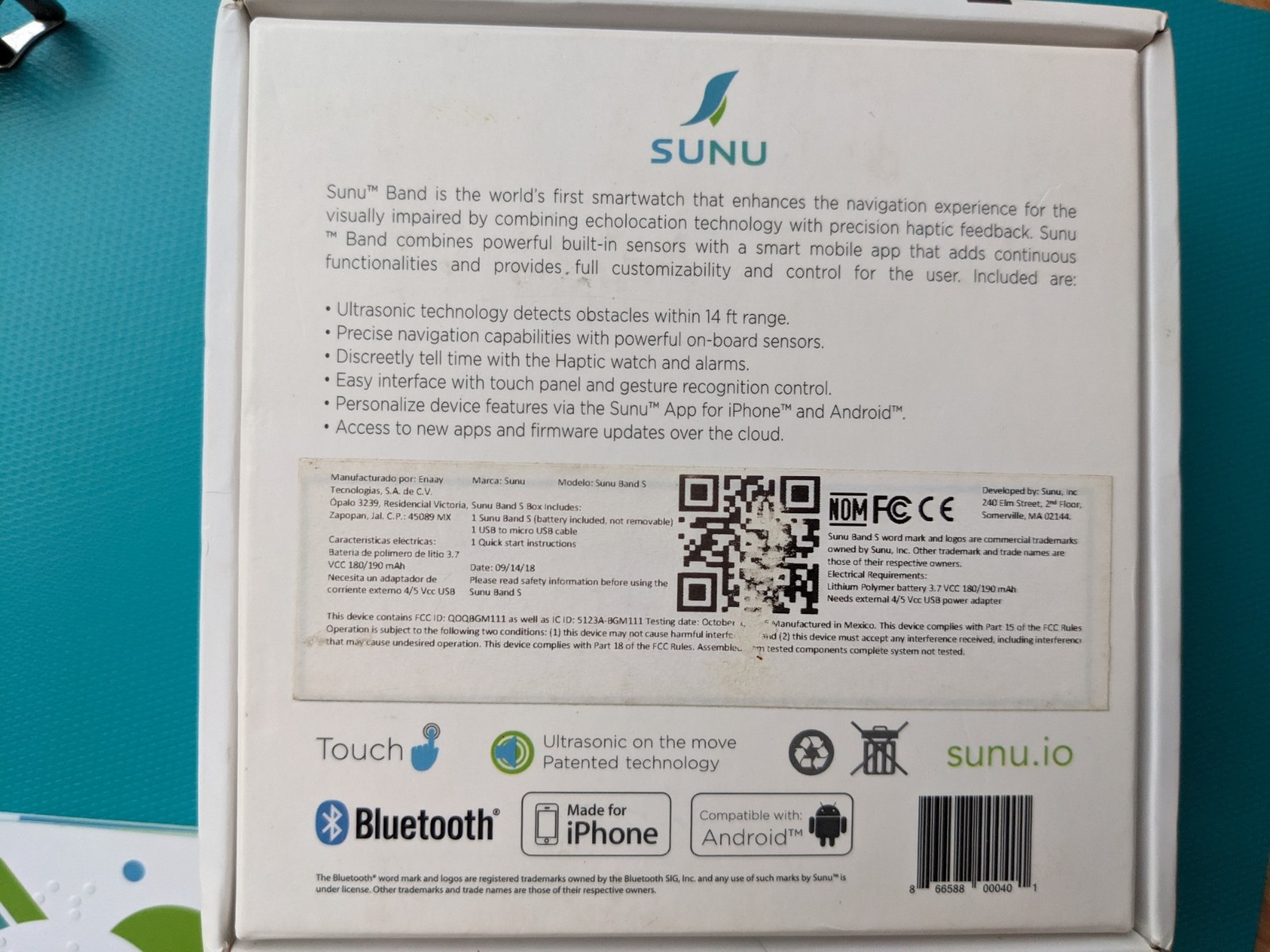 SUNU Band S Mobility Guide and Smart Watch for Visually Impared