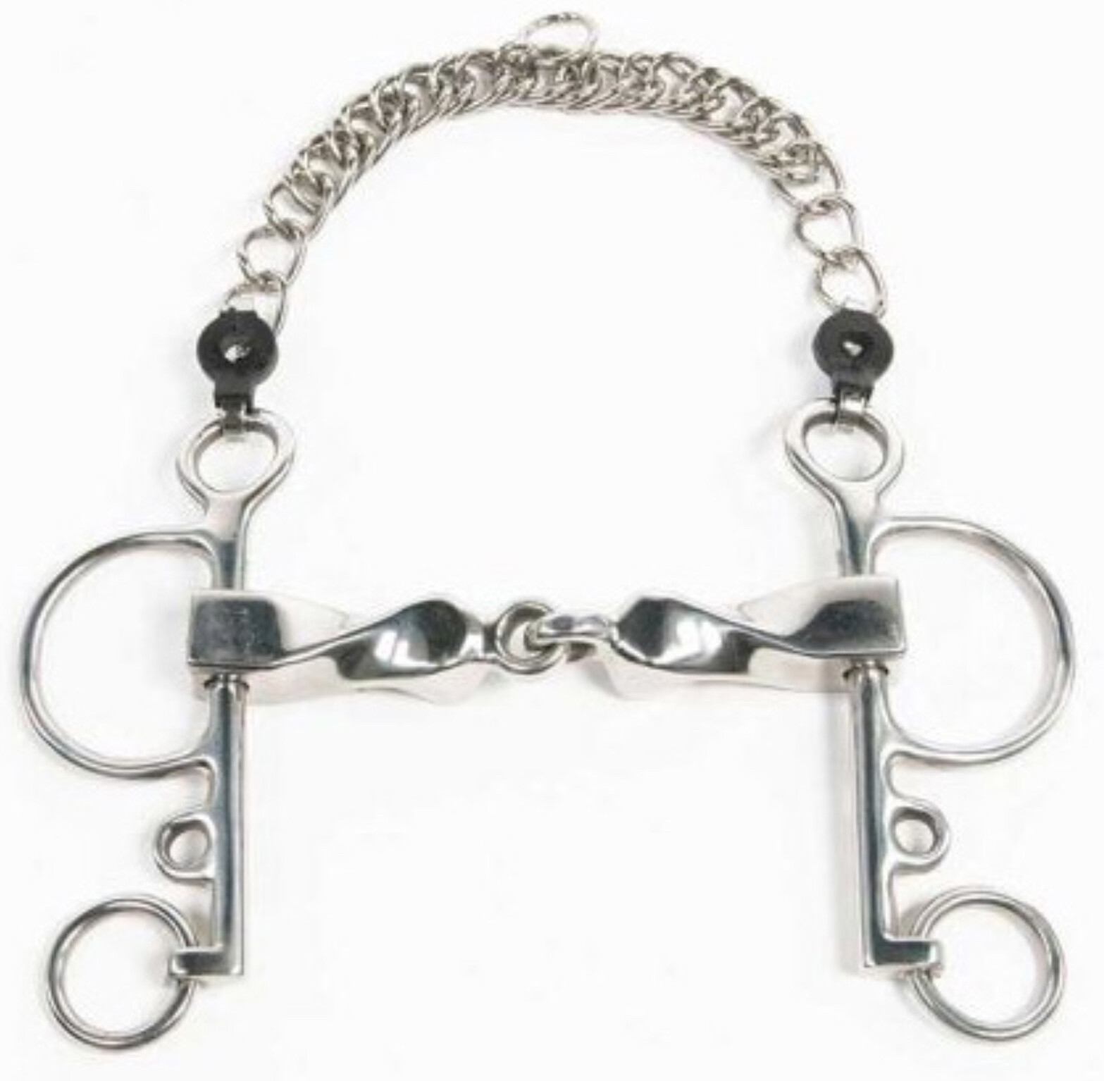 Quality Metalab Stainless Steel Jointed Large Twisted Long Lever Pelham- 5 3/4”