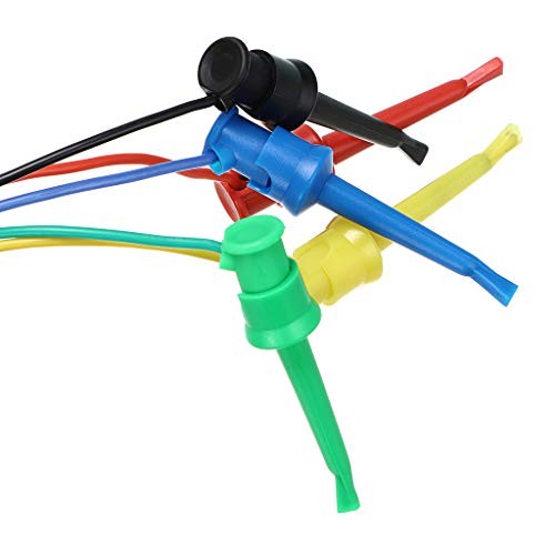 Sumnacon 10 Pcs Multimeter Electrical Test Dual Lead Test Hook Clips - 5