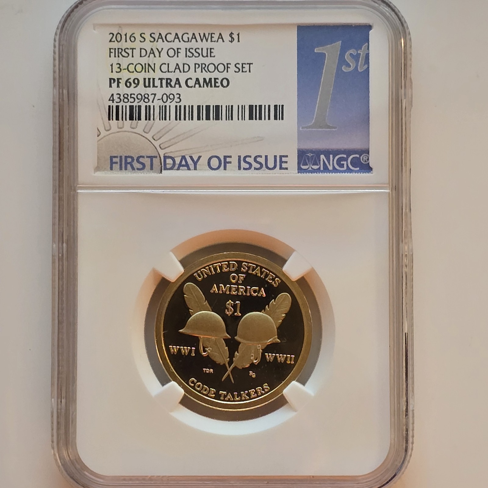 2016 S Sacagawea NGC PF69 Ultra Cameo Code Talker EARLY RELEASE From 13 coin Set