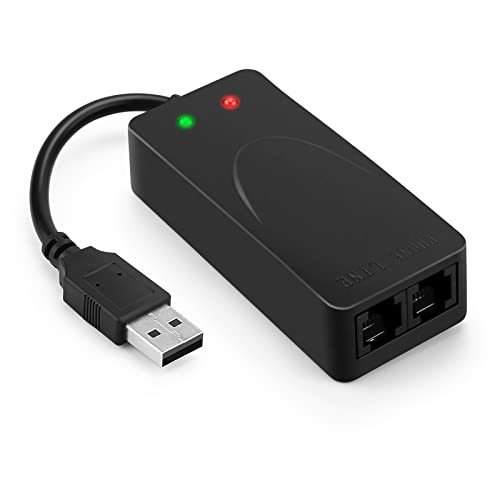 External USB 56K Modem, Plug & Play Dial-Up for Fax, Win 7/8/10/11 | Plug &