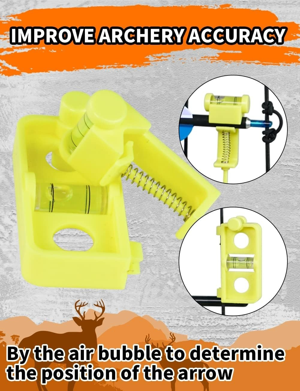 Durable Yellow Archery Bow Tuning String Level Combo Kit for Ambidextrous Use
