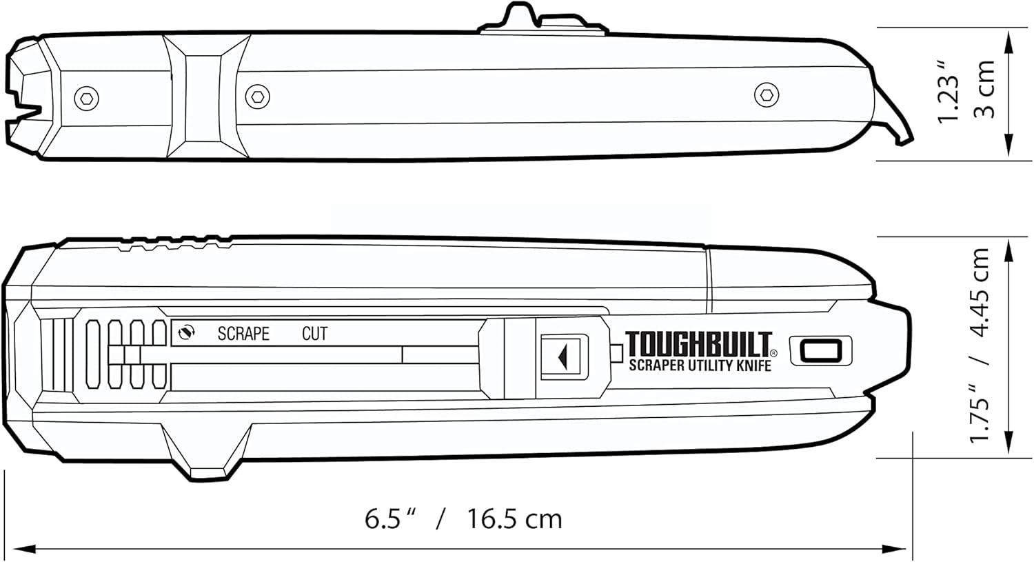 Scraper Utility Knife + 5 Blades - (TB-H4S5-01)