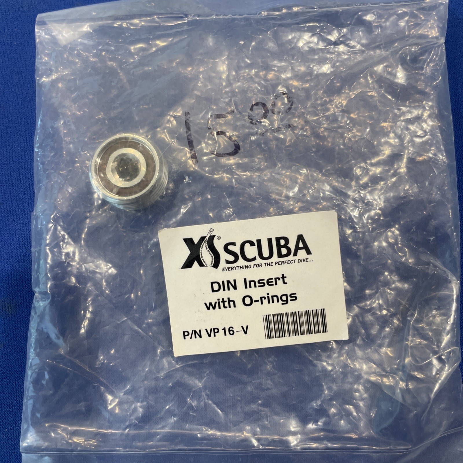 DIN Insert with O-rings New In Unopened Package XS Scuba P/N VP 16-V