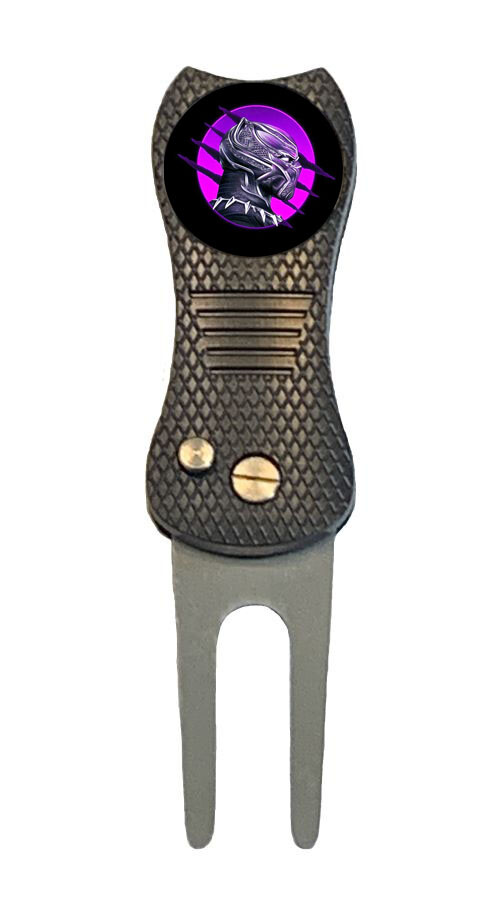 Black Panther Marvel Golf Ball Marker w/ Premium Switchblade Divot Tool