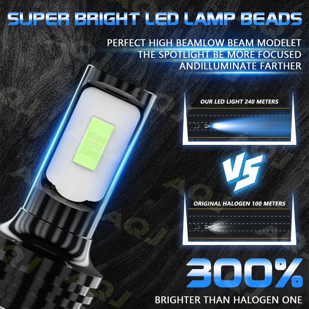 For Honda Rincon 650 680 2003-2015 2X H6 blue 8k LED Hyper Headlight Light Bulbs
