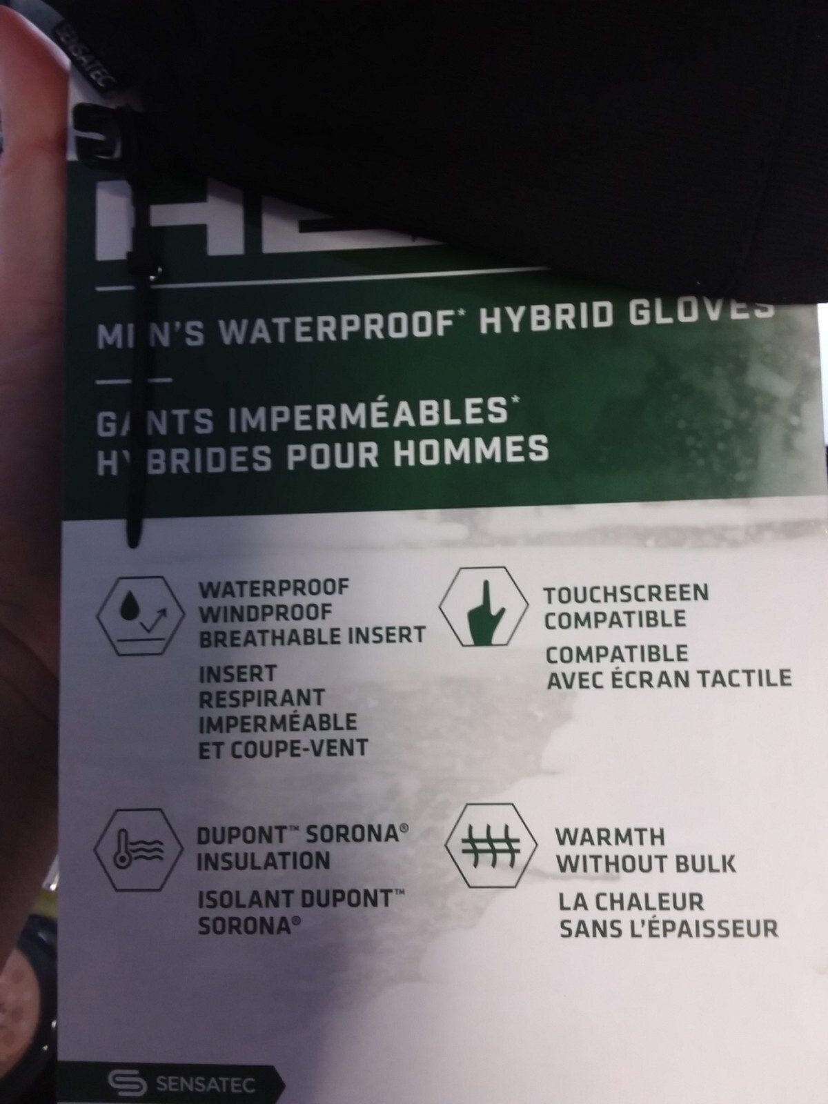 Head Men Waterproof Hybrid Gloves Medium New