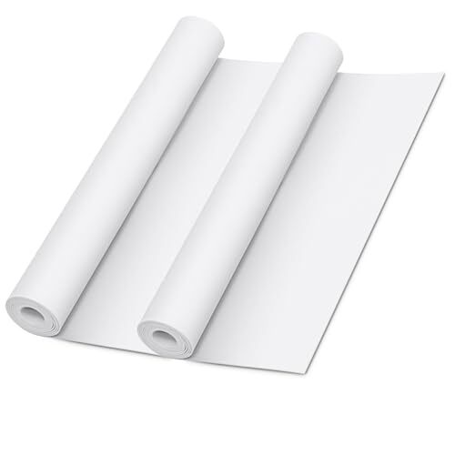 2Pack White Eva Foam Cosplay Sheets Roll, 1mm Thick, 13.9x39 Inch for DIY Crafts