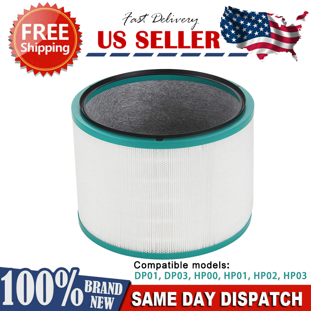 Hepa Filter part For Dyson Air Purifier 308396-01, 308395-01