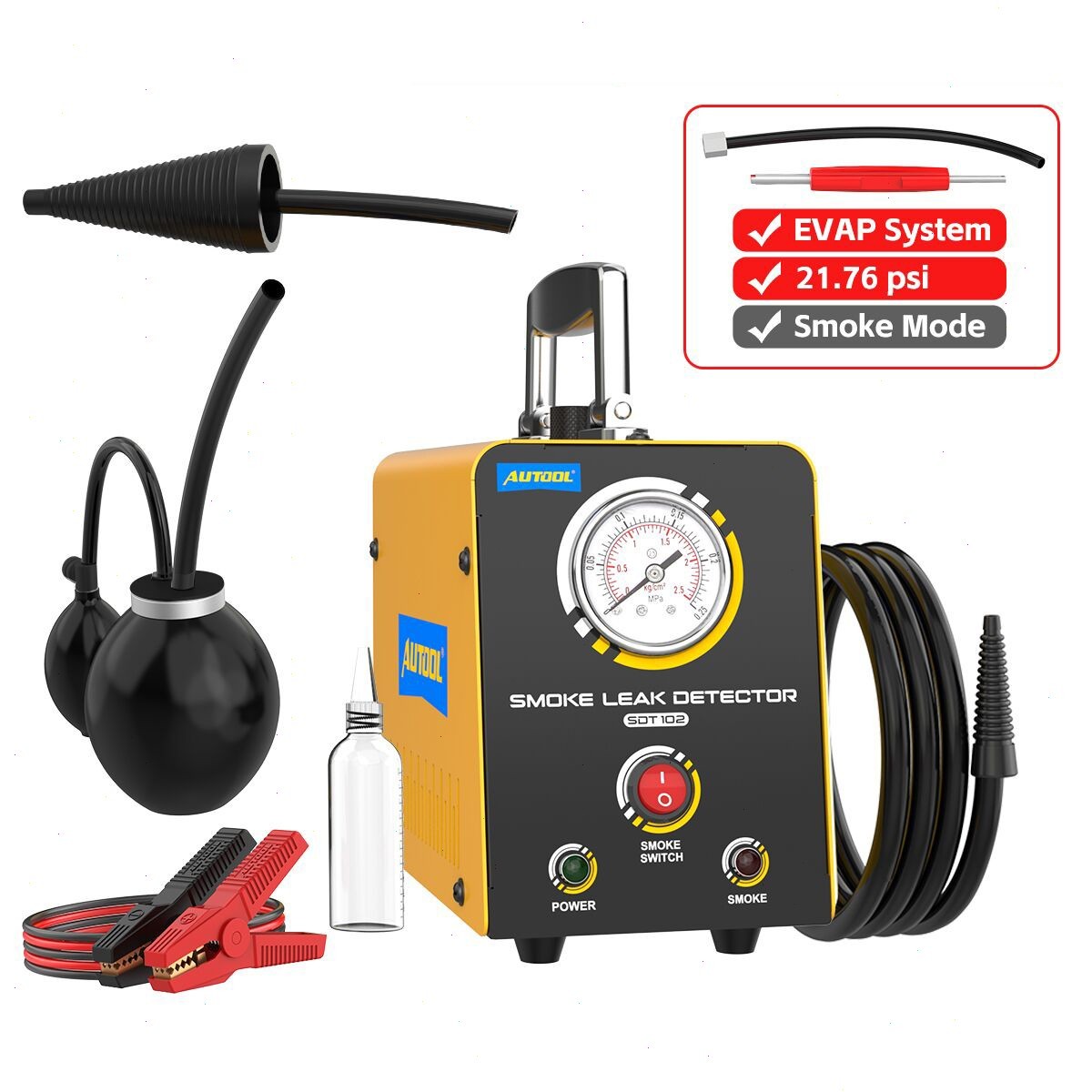 Automotive EVAP Smoke Machine Car Pipe System Vacuum Smoke Leak Detector Tester