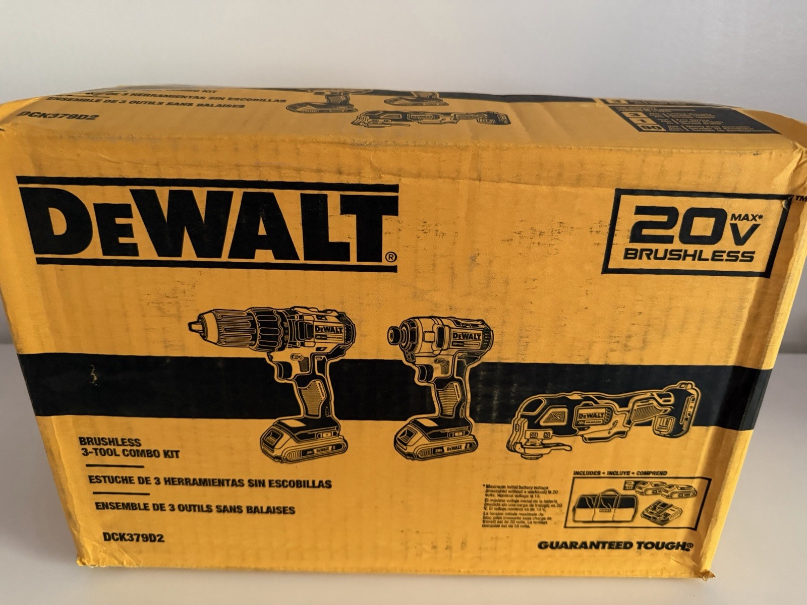 DEWALT 20V MAX Brushless Cordless 3-Tool Combo Kit - DCK379D2