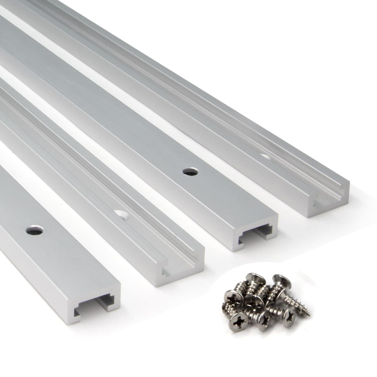 4 PCS 300mm/12 Inch Aluminum TTrack Slider Double Cut Woodworking DIY Tools