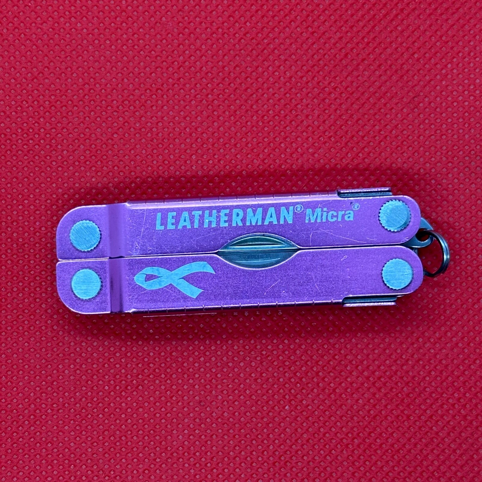 PINK KOMEN Leatherman Micra Keychain Pocket Multi-Tool Knife/Scissors; Great EDC