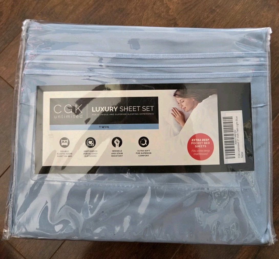 CGK Luxary Sheet Set Twin Light Blue