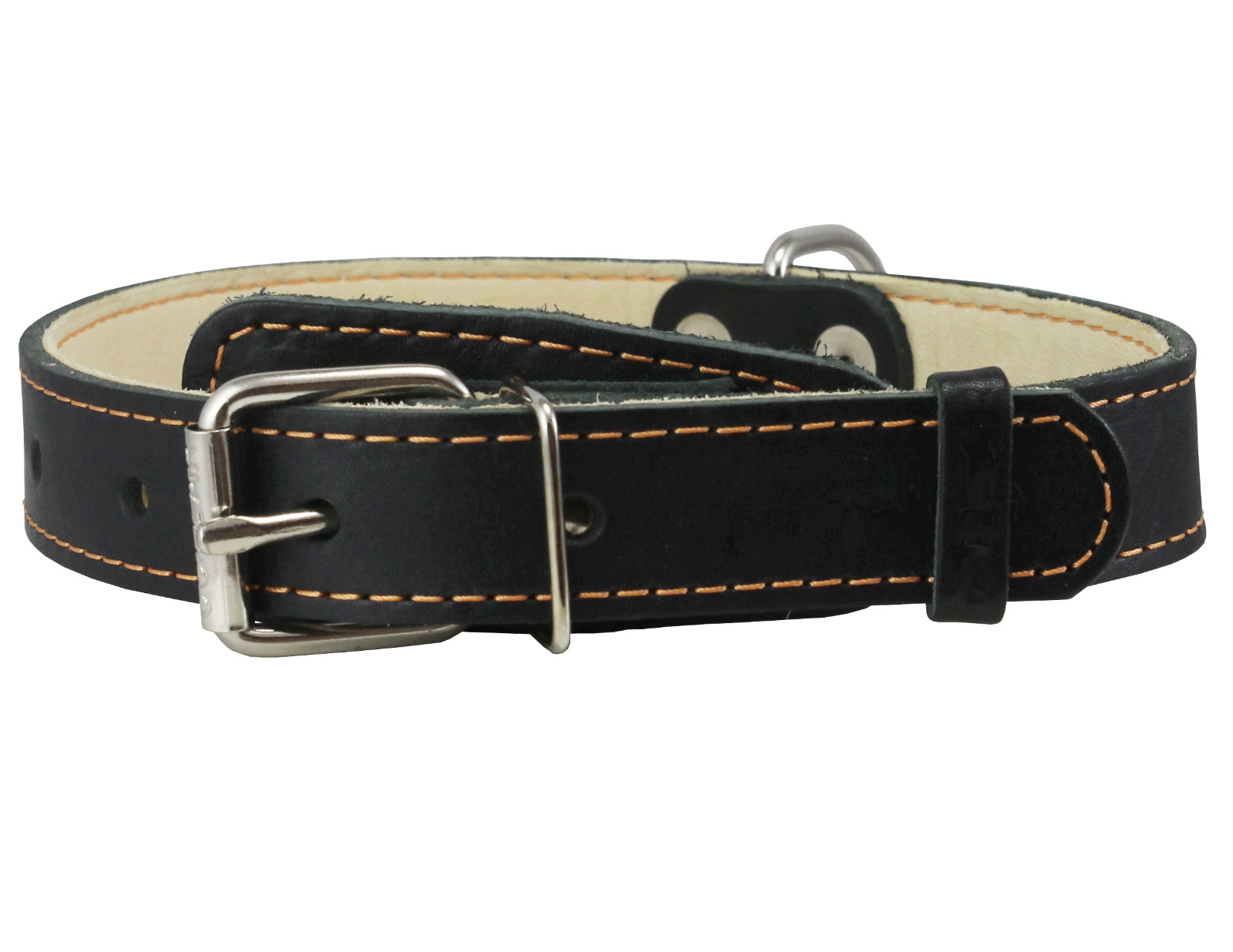 Genuine Leather Dog Collar 1" wide 15"-20" neck for Medium/Large Dogs