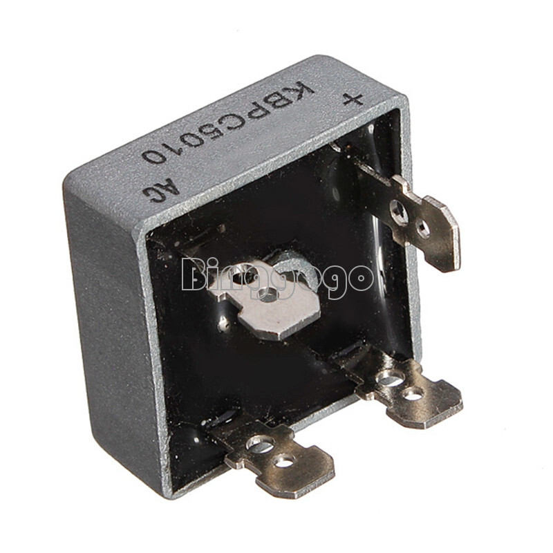 10pcs KBPC5010 - 1000V/50A metal case single phase diode bridge rectifier