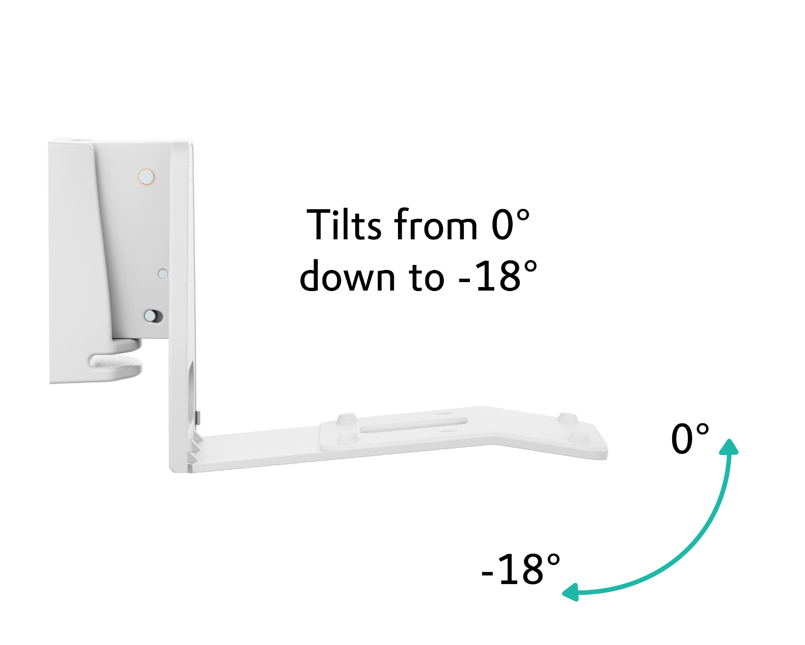 ynVISION Adjustable Wall Mount Compatible with Sonos ERA 300 Speaker - White