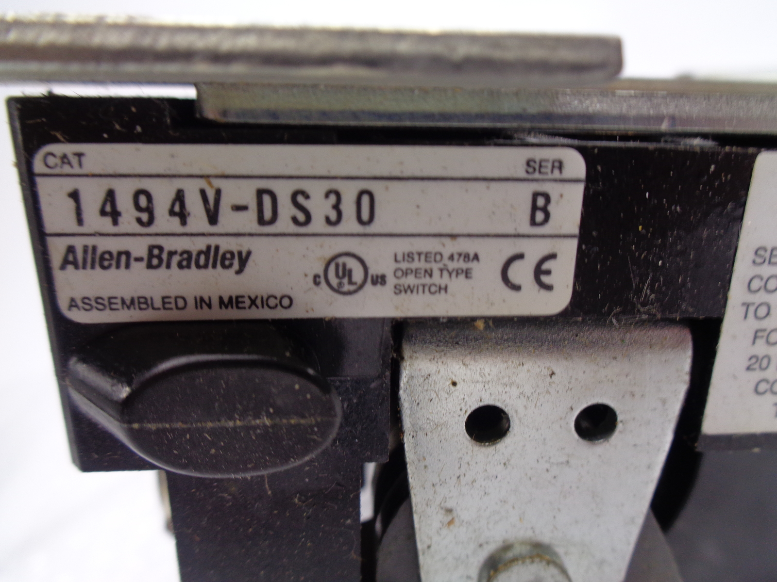 ALLEN BRADLEY 1494V-DS30 SER.B SWITCH NSNP