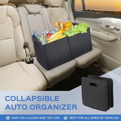 Car Trunk Organizer, Collapsible Trunk Organizer Sturdy SMALL 2 Compartments