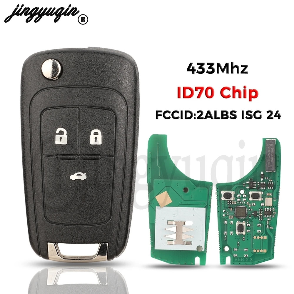 jingyuqin 433MHz ID70 FCCID:2ALBS1SG24 Remote Car Key For Chevrolet Aveo Cavalie