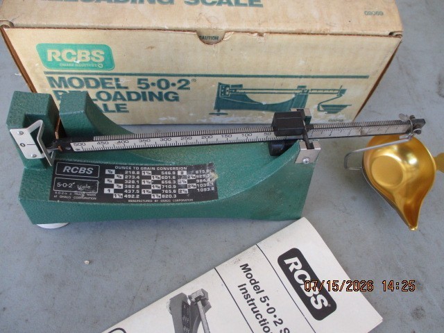 RCBS Model 5-0-2 Reloading Scale Powder Scale